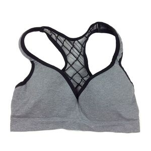 NWOT 'Strike' padded sheer mesh back sports bra